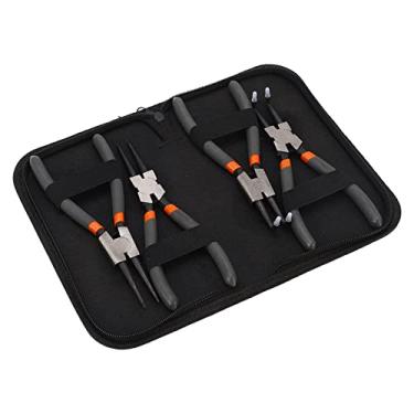 Imagem de Alicate de Anel Elástico de 4 Unidades, Kit de Conjunto de Ferramentas Manuais de Aço Carbono para Manutenção de Reparos, Mandíbula Dobrada Externa, Mandíbula Dobrada Interna,