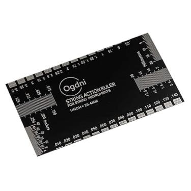 Imagem de Ogdni Medidor de altura da corda de guitarra, ferramenta de configuração de régua para baixo elétrico e guitarra acústica