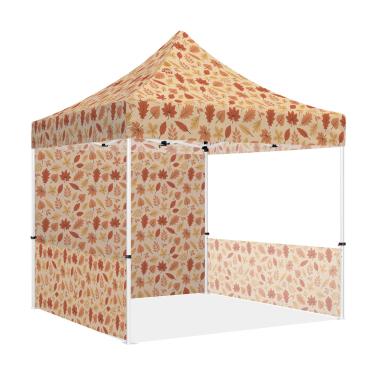 Imagem de Tenda de dossel pop-up 25 x 25 cm com paredes laterais, série ABLEM8CANOPY ULTRA8 resistente com cobertura instantânea para eventos comerciais ou esportivos ao ar livre, pátio, quintal, folhas, 1 + 2 paredes)