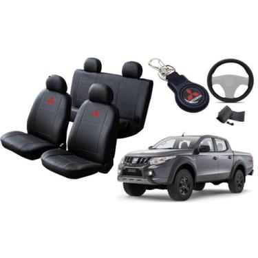Imagem de Kit Capa L200 2015 a 2022 + Chaveiro + Capa de Volante: Durabilidade G