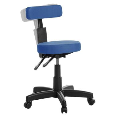 Imagem de Cadeira Mocho Ergonômica Estética Dentista RCE Azul 38cm
