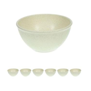 Imagem de 6UN TIGELA 300ml BOWL CUMBUCA VASILHA SOPA CALDO BEGE - Evo