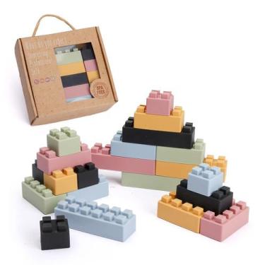 Imagem de Brinquedos de Empilhar bopoobo - Blocos de Construção Macios para Cria