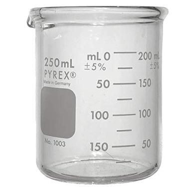 Imagem de Pyrex 1003-250CN Heavy Duty Griffin 1003 250mL Beaker Double Scale Grad, Glass