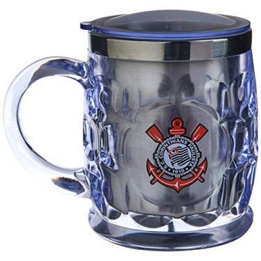 Imagem de Caneca Térmica, Corinthians, Cinza, 500 ml, Pacote de 1