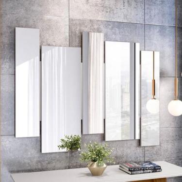 Imagem de Espelho Decorativo para Sala de Estar Ambiente Isadora Off White  New 