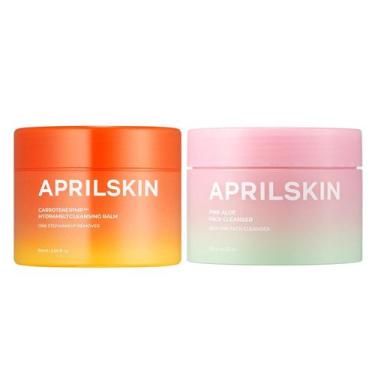 Imagem de Bálsamo de limpeza e limpador de esmaltes faciais APRILSKIN Double