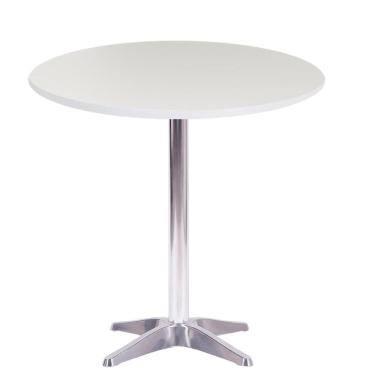 Imagem de Mesa Delta 76,50 cm (Altura) com Tampo em MDP Redonda 70 cm Branco