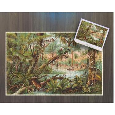 Imagem de Quebra cabeça cena africana 1014 pçs 98,00 x 64,00cm - Fablaser