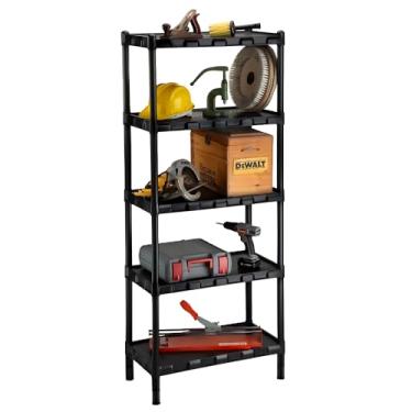 Imagem de Estante Organizadora Multiuso 5 Prateleiras de Plástico – Praticidade, Durabilidade e Espaço para Sala, Quarto, Cozinha, Escritório e Área de Serviço