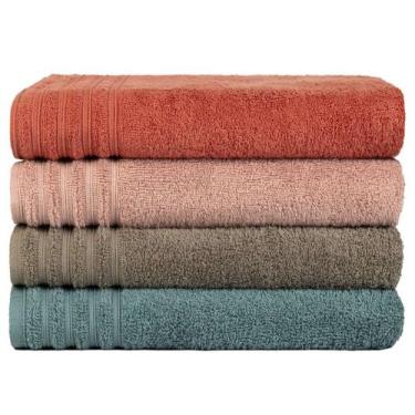 Imagem de Kit 4 Toalha Gigante Banhão Fio Penteado 100% Algodão Twist - Central 