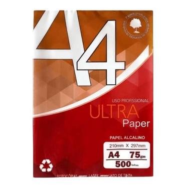 Imagem de Papel sulfite Branco A4 75g 210mm x 297mm Ultra Paper pacote com 500 f