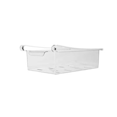 Imagem de Organizador de Geladeira Gaveta Cozinha | Caixas Plásticas Acrílicas para Legumes, Frutas, Saladas, Livre de BPA | 17x22x8 Cristal Paramount