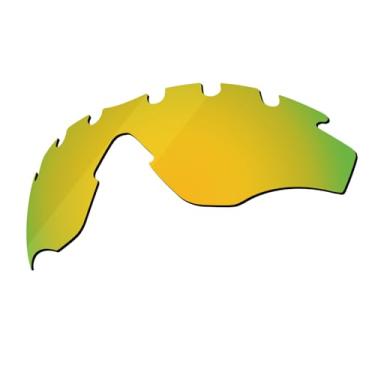 Imagem de Boldbright Lentes de substituição de 1,8 mm compatíveis com óculos de sol Oakley M2 com armação ventilada - ouro 24K