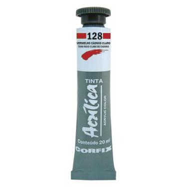 Imagem de Tinta Acrílica Corfix 20ml G1 - 80020, 128 VERMELHO CADMIO CLARO