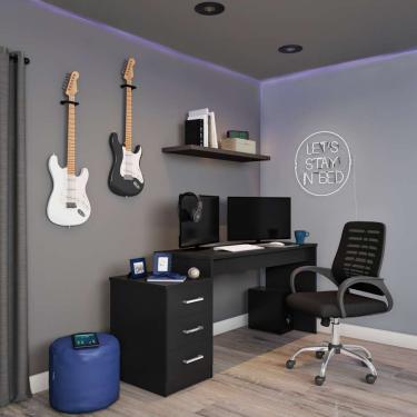 Imagem de Cadeira de Escritório Secretária Giratória Limpid Preta