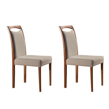 Imagem de Conjunto com 2 Cadeiras de Jantar Lívia Creme