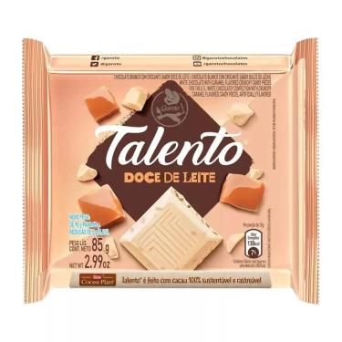 Imagem de Barra de Chocolate Talento Chocolate Branco com Doce de Leite 85g Garoto