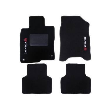 Imagem de Kit Tapete Carpete Para Honda Civic 2017 Até 2020 Preto