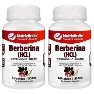 Imagem de Kit 2 Un - Berberina Hcl 1500Mg 60 Capsulas Nutrivitalle