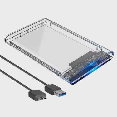 Imagem de Case Para Hd Externo Transparente Notebook Sata 2.5 Usb 3.0 Gaveta Hd Usb Original Transmissão 6gbps