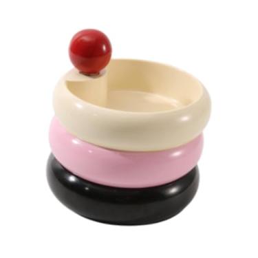 Imagem de UGPLM Caixa de armazenamento de jóias rotatáveis ​​Caixa de batom organizador Organizador de batom de armazenamento Cosmético para presente de banheiro para, Rosa