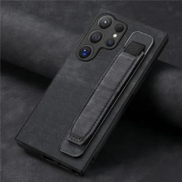 Imagem de HJZSZX Para Samsung M14 Pulseira de Couro Capa de Telefone Flip Satnd Capa Bolsa (Para Samsung M14/preto)