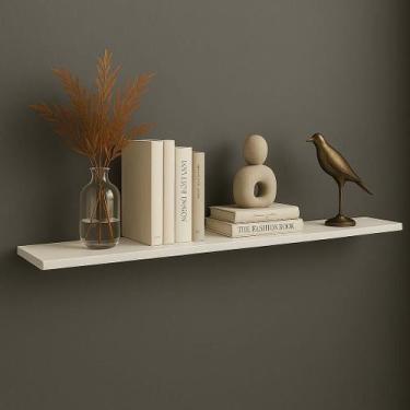 Imagem de Prateleira Suspensa Uno Line P/Decoração de Ambientes Sala de Estar Qu