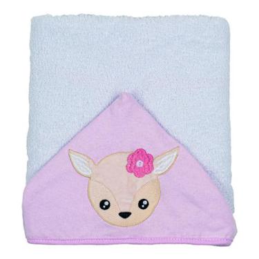 Imagem de Toalha de Felpa com Capuz 67 cm x 90 cm Baby Joy, Cervo Rosa