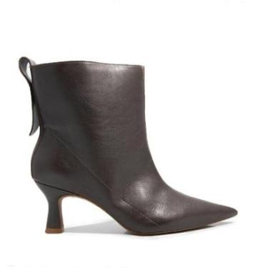 Imagem de Bota Ferrucci Couro Marrom Bico Fino-Feminino