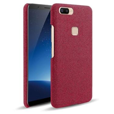 Imagem de Capa para vivo X20 Plus,Capa desenhada em lona,Case Protetora Ultrafina com Empunhadura Macia,Design em Tecido Antichoque e Antiarranhões-Red