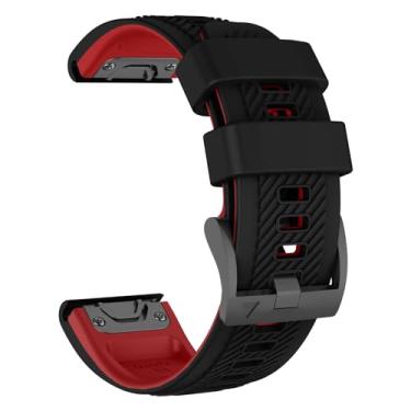 Imagem de MYSNBKN Pulseira de relógio de silicone macio de 22 mm compatível com Garmin Fenix 7 Pro/Fenix 6/Fenix 6 Pro/Fenix 5/Fenix 5 Plus/Forerunner 935/Forerunner 945/Approach S60 Smartwatch