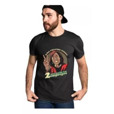 Imagem de Camiseta Meu Marido Tem 2 Empregos 100% Algodão Entrega 24h - Loja Din