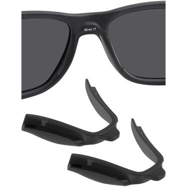 Imagem de BLAZERBUCK Almofadas de nariz de substituição para óculos Oakley Airdrop MNP OX8121, High Bridge Fit padrão preto + preto