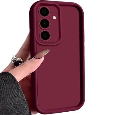 Imagem de Capa de celular Candy Color para Samsung S25 S24 S23 S22 Ultra Plus S21 S24 FE A55 A34 A15 A35 A52 A53 A54 A16 5G Capa de silicone macia, vermelha, para Galaxy S24 FE