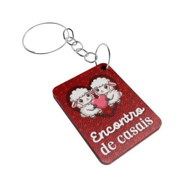 Imagem de Kit 100 Chaveiros MDF Dia dos Namorados - Deliquadros, OVELHINHAS