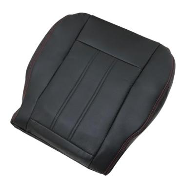 Imagem de Vigoraze Capa de assento de couro de substituição da parte inferior do motorista frontal com costura vermelha compatível com Dodge Grand Caravan 2008 2009 2010 2011 2012 2013 2014 205 2016 2017 2018