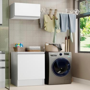 Imagem de Kit Área de Serviço Topazio Armário e Balcão Madesa