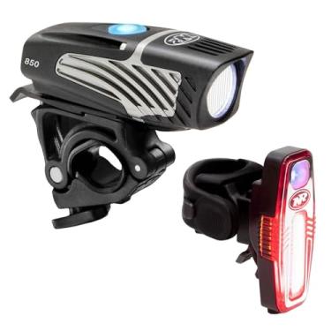 Imagem de NiteRider Lumina Micro 850 luz frontal para bicicleta Sabre 80 traseira conjunto de luz para bicicleta - LED USB recarregável farol de bicicleta resistente à água Mountain Road City deslocamento ciclismo lanterna de segurança