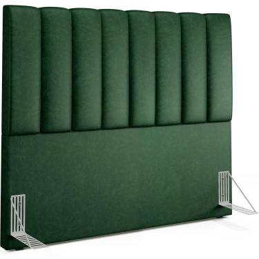 Imagem de Cabeceira Cama Box Casal 140 Cm Dália W01 Facto Verde Musgo