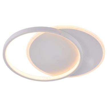 Imagem de Plafon Moderno Aros Branco 40cm Led 36W 3 em 1 Bivolt 15695-PL