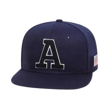 Imagem de Boné De Beisebol Bordado Hip Hop Masculino Algodão Snapback Ajustável 