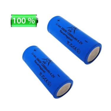 Imagem de Kit 2 Baterias Recarregáveis 12000mah Profissional Lítio 26650 4.2v Pa