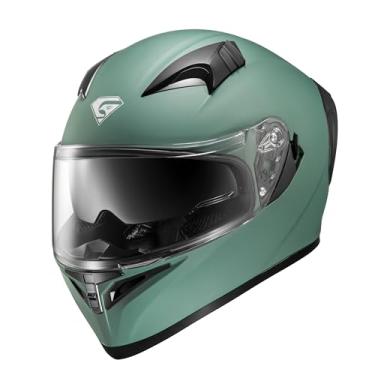Imagem de KYPARA Capacete Integral Para Motocicleta Com Viseira Interna Escurecida E Homologado Ciclomotor, Quadriciclo, Scooter (Verde Fosco Alpine, Extragrande)