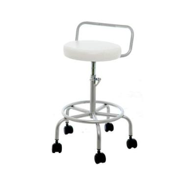Imagem de Banqueta Premium Giratória e Regulável Branca - C.R.A