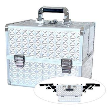 Imagem de Maleta Maquiagem Profissional Grande Vazia Manicure Organizadora Joias