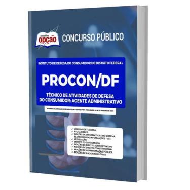 Imagem de Apostila Concurso Procon Df - Agente Administrativo - Apostilas Opção