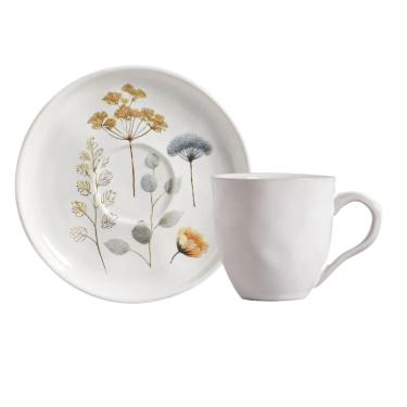 Imagem de Xícara Para Chá Com Pires Em Cerâmica Bio Bella 170ml Porto Brasil