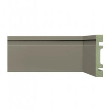 Imagem de Kit Rodapé de MDF 20 Barras Frisadas de 7cm x 2,40m Rende 48 Metros Moldufama Cinza Titanium