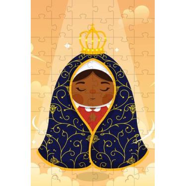 Imagem de Quebra-Cabeças Infantil Nossa Rainha Senhora Aparecida de 60 peças - C